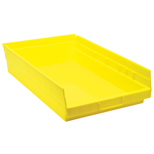 Bacs de rangement pour tablettes, 11-1/8" la x 4" H x 17-7/8" p, Jaune, Capacit&eacute; 40 lb GTA Hardware Inc
