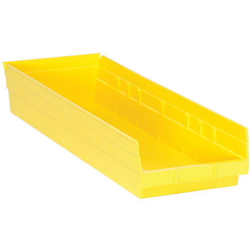 Bacs de rangement pour tablettes, 8-3/8" la x 4" H x 23-5/8" p, Jaune, Capacit&eacute; 50 lb GTA Hardware Inc