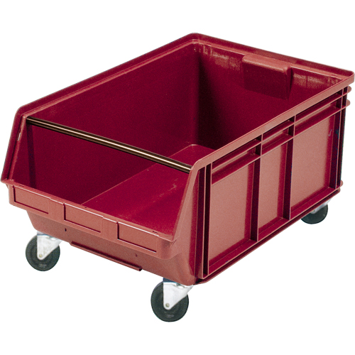 Mobile Giant Stacking Bin, 11-7/8" H x 18-3/8" W x 29" D, 150 lbs. Capacity, Red GTA Hardware Inc