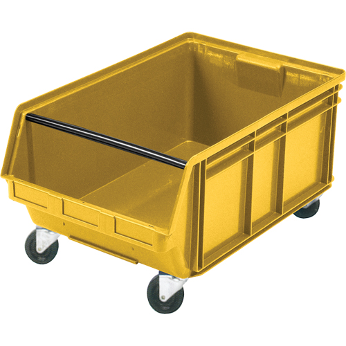 Mobile Giant Stacking Bin, 11-7/8" H x 18-3/8" W x 29" D, 150 lbs. Capacity, Yellow GTA Hardware Inc