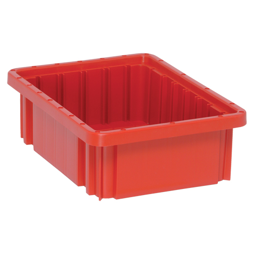 Divider Box&reg; Containers, Plastic, 10.9" W x 8.3" D x 3.5" H, Red GTA Hardware Inc