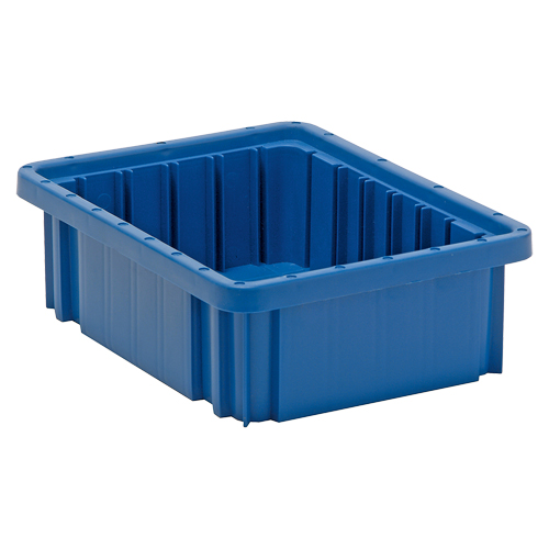 Divider Box&reg; Containers, Plastic, 10.9" W x 8.3" D x 3.5" H, Blue GTA Hardware Inc