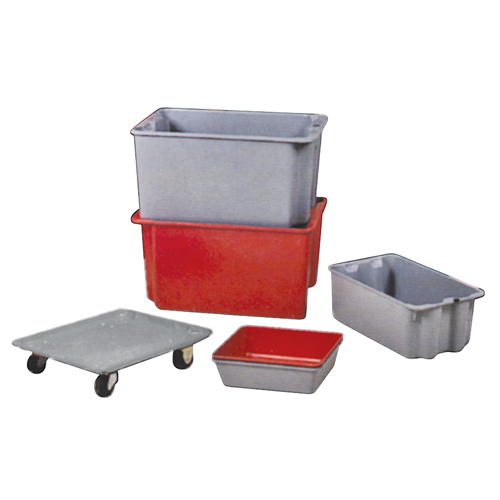 Stack-N-Nest&reg; Plexton Containers, 16.9" W x 30.6" D x 11.1" H, Grey GTA Hardware Inc