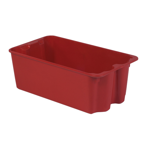 Stack-N-Nest&reg; Plexton Containers, 16.9" W x 30.6" D x 11.1" H, Red GTA Hardware Inc