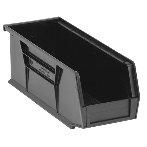 Ultra Stack & Hang Bin, 4-1/8" W x 4" H x 10-7/8" D, Black GTA Hardware Inc
