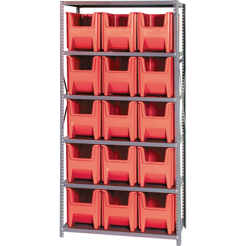 Shelving Unit, Steel, Boltless, Starter, 36" W x 75" H x 18" D GTA Hardware Inc