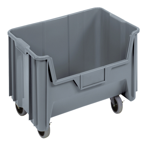 Mobile Giant Stack Container, 12-7/16" H x 19-7/8" W x 15-1/4" D, 250 lbs. Capacity, Grey GTA Hardware Inc