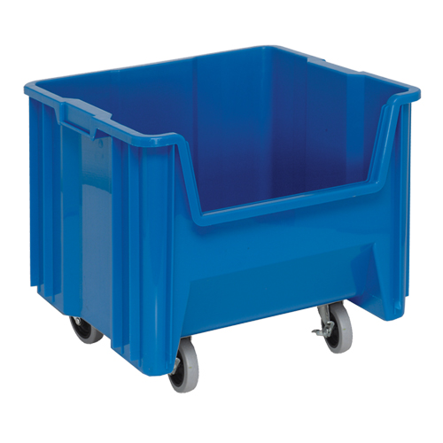 Mobile Giant Stack Container, 12-1/2" H x 16-1/2" W x 17-1/2" D, 250 lbs. Capacity, Blue GTA Hardware Inc