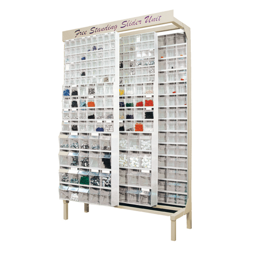 Syst&egrave;me de stockage &agrave; glissi&egrave;re &agrave; bacs basculants autonome, 48" la x 18" p x 77" h, 364 tiroirs GTA Hardware Inc