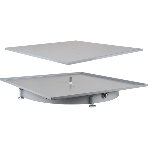Heavy-Duty Industrial Carousel Drawer Cabinets, Steel, 27-1/2" W x 27-1/2" D x 4" H, Grey GTA Hardware Inc