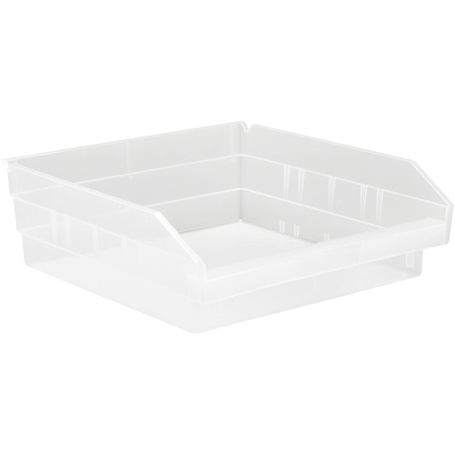Bacs de rangement pour tablettes, 11-1/8" la x 4" H x 11-5/8" p, Transparent, Capacit&eacute; 30 lb GTA Hardware Inc