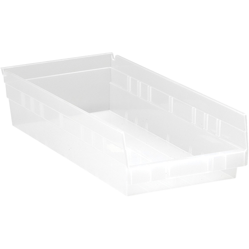 Bacs de rangement pour tablettes, 8-3/8" la x 4" H x 17-7/8" p, Transparent, Capacit&eacute; 40 lb GTA Hardware Inc