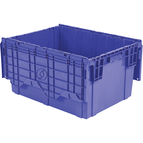Flipak Polyethylene Plastic (PE) Distribution Containers, 27.9" x 20.9" x 15.2", Blue GTA Hardware Inc