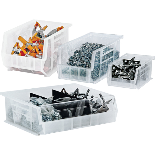 Bac transparent ultra empilable & suspendable, 8-1/4" la, 6" h x 13-5/8" p, Transparent GTA Hardware Inc