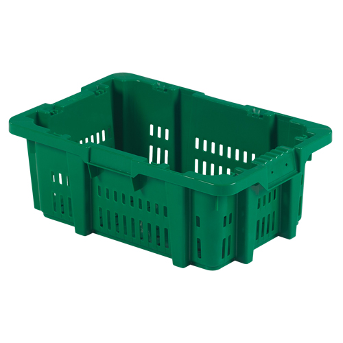 Food Handling Plastic Stack-N-Nest Container, 16" x 23.9" x 8.8", Green GTA Hardware Inc