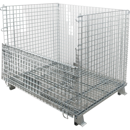 Collapsible Wire Container, 48" W x 40" D x 36" H, 4000 lbs. Capacity GTA Hardware Inc