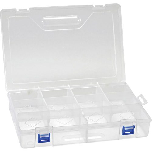 Boîte &agrave; compartiments en plastique, 7,75" la x 11,75" p x 2,2" h, 10 compartiments GTA Hardware Inc