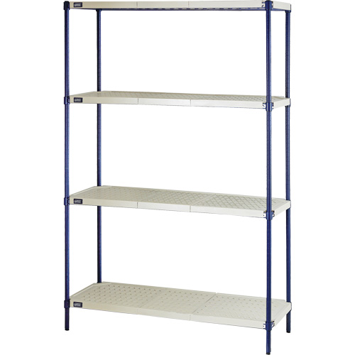 &eacute;tag&egrave;re en fils m&eacute;talliques avec tablettes en plastique, Cadre en fils m&eacute;talliques avec tablettes en plastique, Sans boulons, Capacit&eacute; 600 lb, 48" la x 72" h x 24" p GTA Hardware Inc