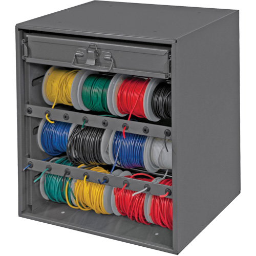 Wire and Terminal Storage Cabinet, Steel, 1 Drawers, 15-9/16" x 11-7/8" x 16-3/8", Grey GTA Hardware Inc