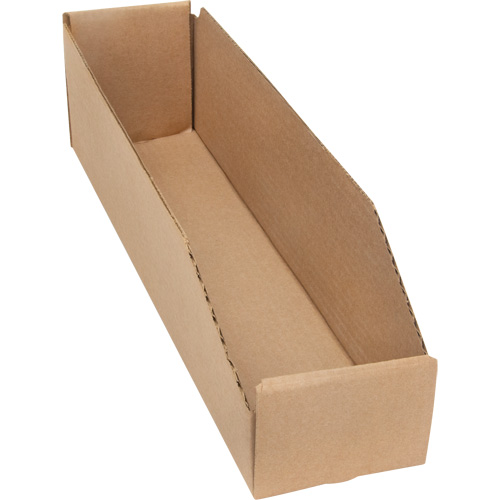 Boîtes profondes en carton ondul&eacute;, 3-3/4" la x 17-1/4" p x 4-1/2" h, Beige GTA Hardware Inc