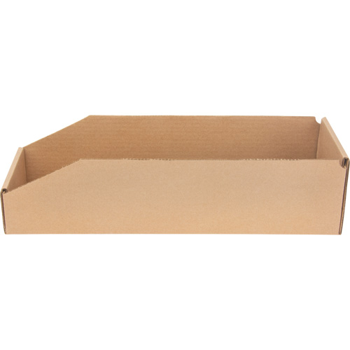 Deep Corrugated Parts Bins, 5-3/4" W x 17-1/4" D x 4-1/2" H, Beige GTA Hardware Inc