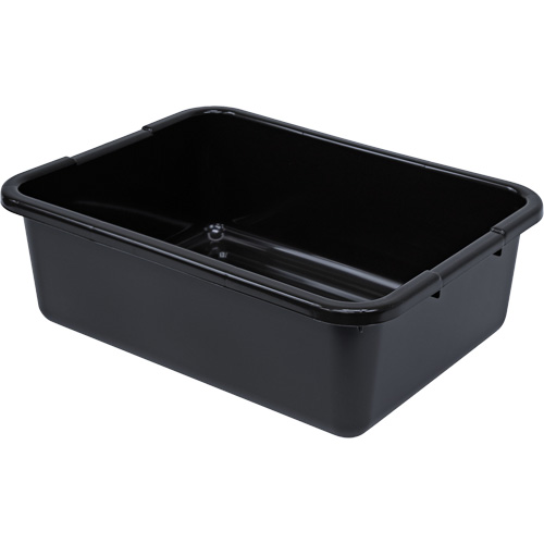 All-Purpose Ribbed-Bottom Storage Tub, 7" H x 15" D x 21" L, Plastic, Black GTA Hardware Inc