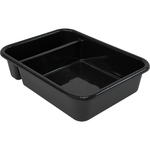All-Purpose Compartmentalized Storage Tub, 7" H x 15" D x 20" L, Plastic, Black GTA Hardware Inc