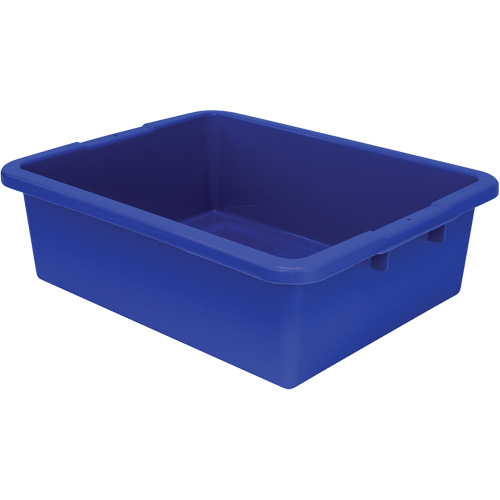 All-Purpose Ribbed-Bottom Storage Tub, 7" H x 17" D x 22" L, Plastic, Blue GTA Hardware Inc