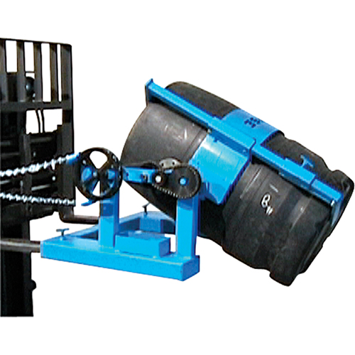 Fork Mounted Drum Lifter, 55 US gal. (45 Imperial Gal.) Drum Size, 1500 lbs./680 kg. Cap. GTA Hardware Inc