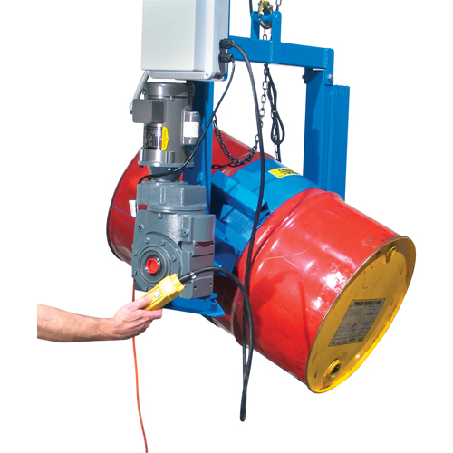 Power Drum Tilter - 1 Phase/115V, 55 US gal. (45 Imperial Gal.) Drum Size, 1500 lbs./680 kg. Cap. GTA Hardware Inc