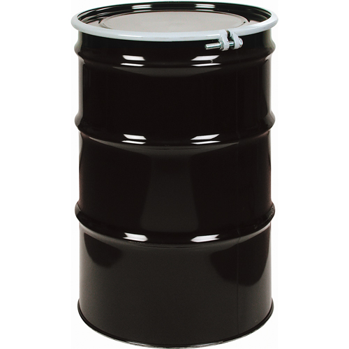 Barils en acier, 55 gal. US (45 gal. imp.), Doubl&eacute;, Noir, Dessus ouvert, 1A2/Y275/S, Calibre 18 - 20 GTA Hardware Inc
