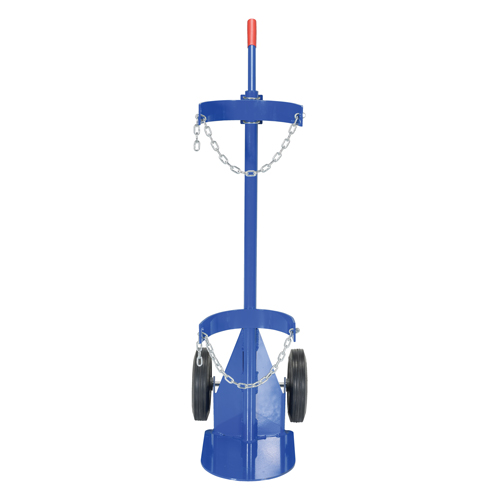 Gas Cylinder Cart, Rubber Wheels, 12" W x 15-1/2" L Base, 500 lbs. GTA Hardware Inc