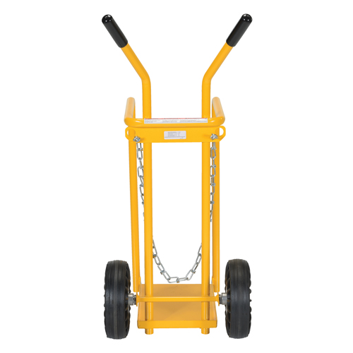 Gas Cylinder Cart, Mold-on Rubber Wheels, 9-13/16" W x 16" L Base, 150 lbs. GTA Hardware Inc