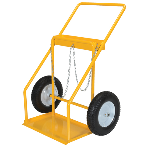 Gas Cylinder Cart, Rubber Wheels, 22" W x 14-1/8" L Base, 250 lbs. GTA Hardware Inc