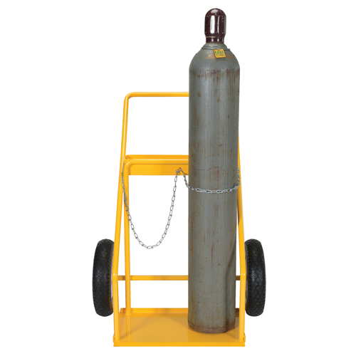 Gas Cylinder Cart, Rubber Wheels, 22" W x 14-1/8" L Base, 250 lbs. GTA Hardware Inc