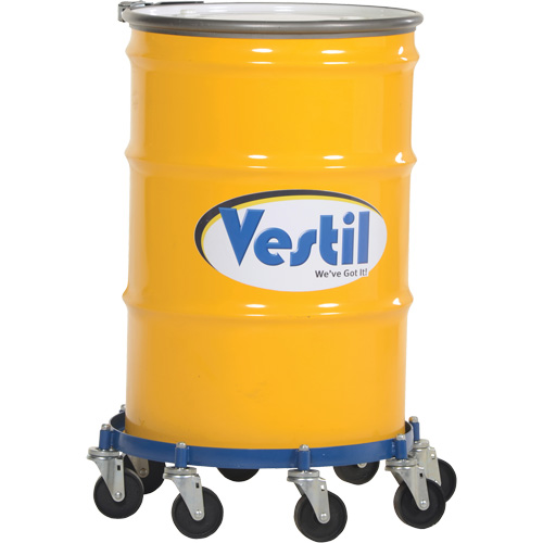 Octagon Drum Dolly, Steel, 2000 lbs. Capacity, 27-1/16" Diameter, Cast Iron Casters GTA Hardware Inc