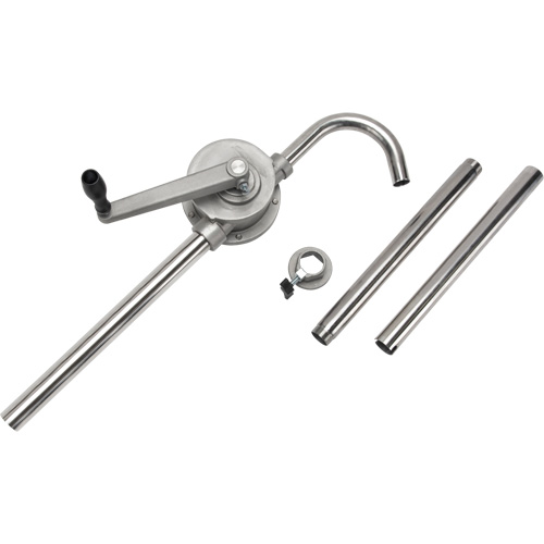 Pompe rotative pour baril, Acier inoxydable, Pour capacit&eacute; 55 gal., 12 oz/course GTA Hardware Inc