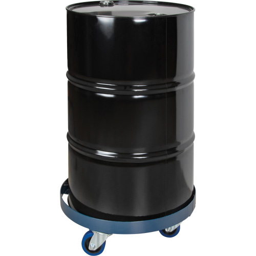 Drum Dolly, Steel, 1400 lbs. Capacity, 24" Diameter, Blue Elastic Casters GTA Hardware Inc