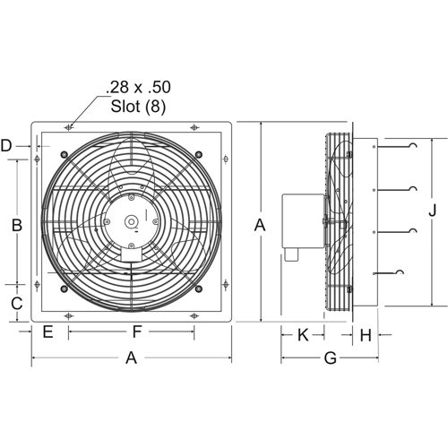 Ventilateurs d'&eacute;vacuation &agrave; volets GTA Hardware Inc