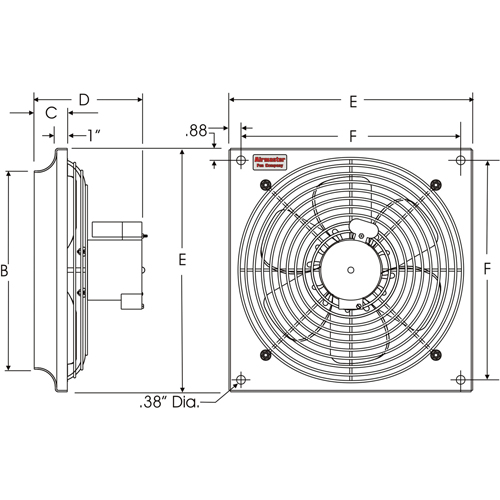 Ventilateurs muraux d'usage g&eacute;n&eacute;ral, Commercial, 2 vitesses, Diam&egrave;tre de 18" GTA Hardware Inc