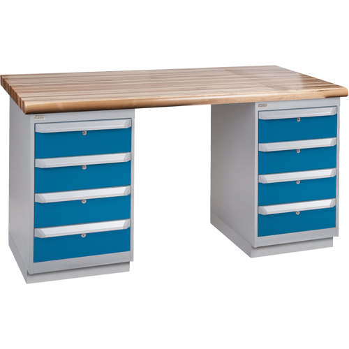 &eacute;tabli pr&eacute;conçu, Deux tiroirs, Cap 2500 lb, 72" la x 36" p, 34" h GTA Hardware Inc