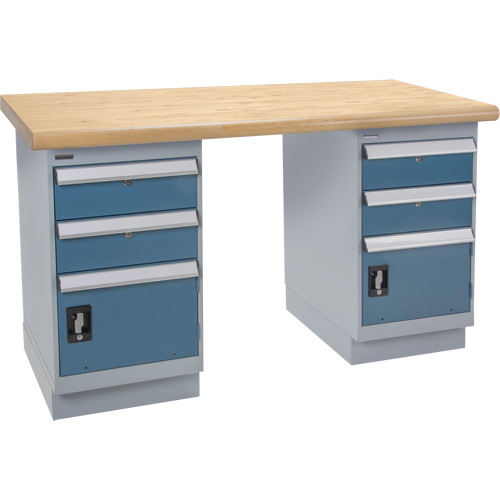 &eacute;tabli robuste, Deux tiroirs, Cap 1500 lb, 60" la x 36" p, 34" h GTA Hardware Inc