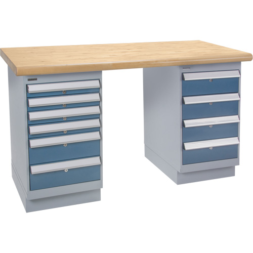 &eacute;tabli pr&eacute;conçu, Deux tiroirs, Cap 2500 lb, 60" la x 36" p, 34" h GTA Hardware Inc