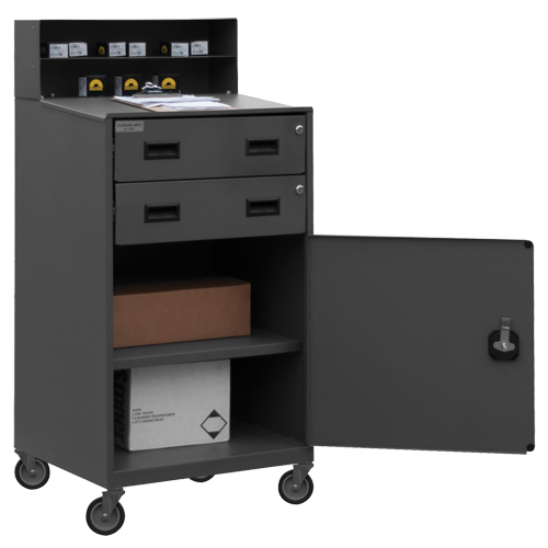 Shop Desk, 23" W x 20" D x 51" H, Grey GTA Hardware Inc
