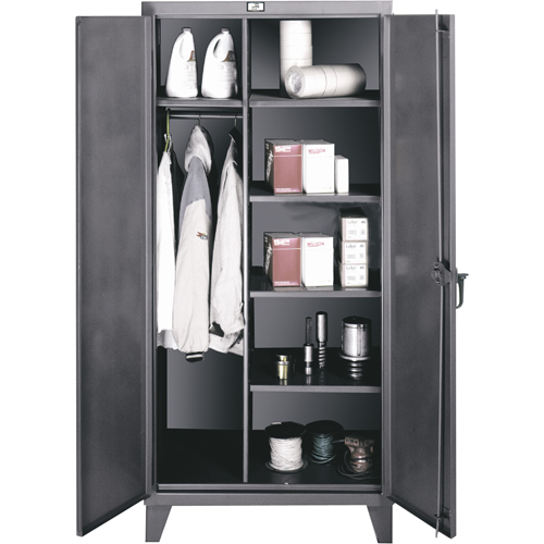 Armoires de rangement/penderies, Acier, 60" la x 24" p x 72" h, Gris GTA Hardware Inc