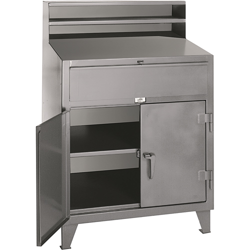 Pupitres d'atelier a/armoire, 36" la x 28" p x 54" h, Gris GTA Hardware Inc