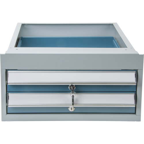 &eacute;tabli &agrave; deux tiroirs, Acier, 18" la x 21" p x 9" h GTA Hardware Inc