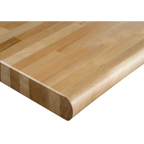 Laminated Hardwood Workbench Top, 48" W x 36" D, Bullnose Edge, 1-3/4" Thick GTA Hardware Inc