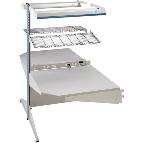 Postes de travail modulaires ergonomiques - Exemples de configurations - A-DC Ajouts de coin &agrave; deux c&ocirc;t&eacute;s, 36" la x 56" p x 84" h, Ajout de coin &agrave; deux c&ocirc;t&eacute;s GTA Hardware Inc