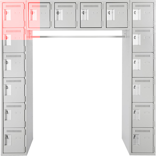 Arche de casiers &eacute;conomiques assembl&eacute;s Clean Line, 16 niveaux, Bloc de 3, 18" x 72" x 12", Acier GTA Hardware Inc